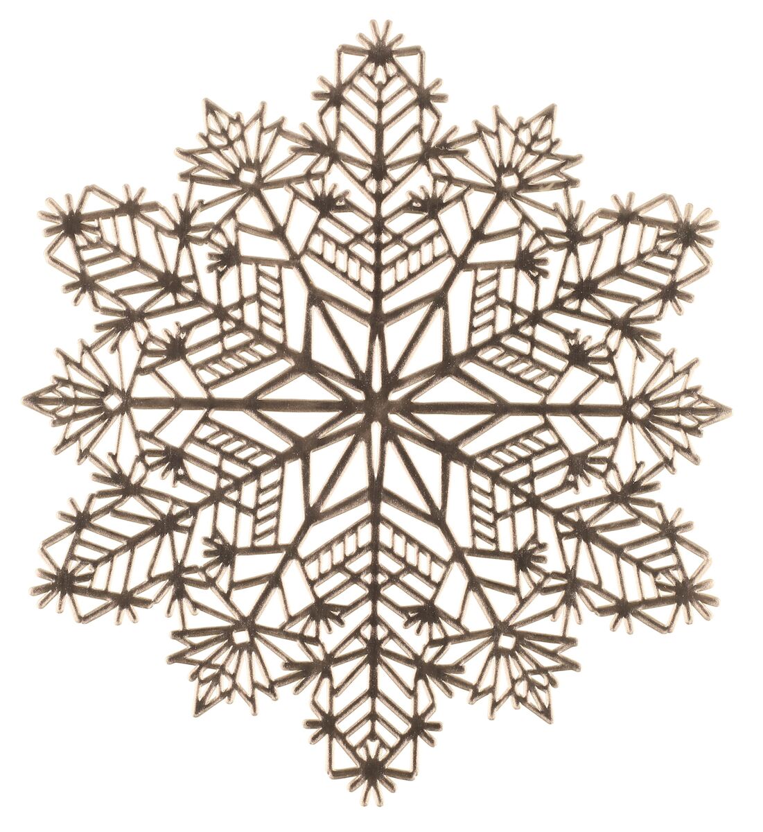 Winteria Snowflake tabletti Ø38 cm kulta