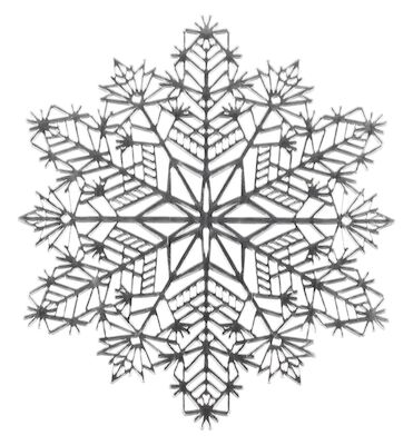 Winteria Snowflake tabletti Ø38 cm hopea