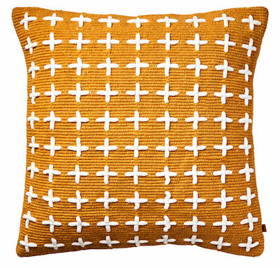 Affari Maja tyynynpäällinen 50x50 cm sinapinkeltainen/valkoinen