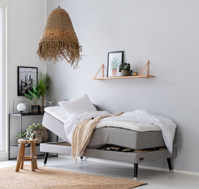 Unia Muoto moottorisänkypaketti 90x200 cm M beige, unia 900 pp, jalat 23 cm