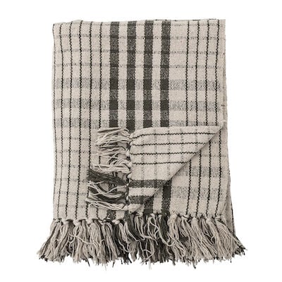 Bloomingville Fryd torkkupeitto 130x160 cm luonnonväri/vihreä