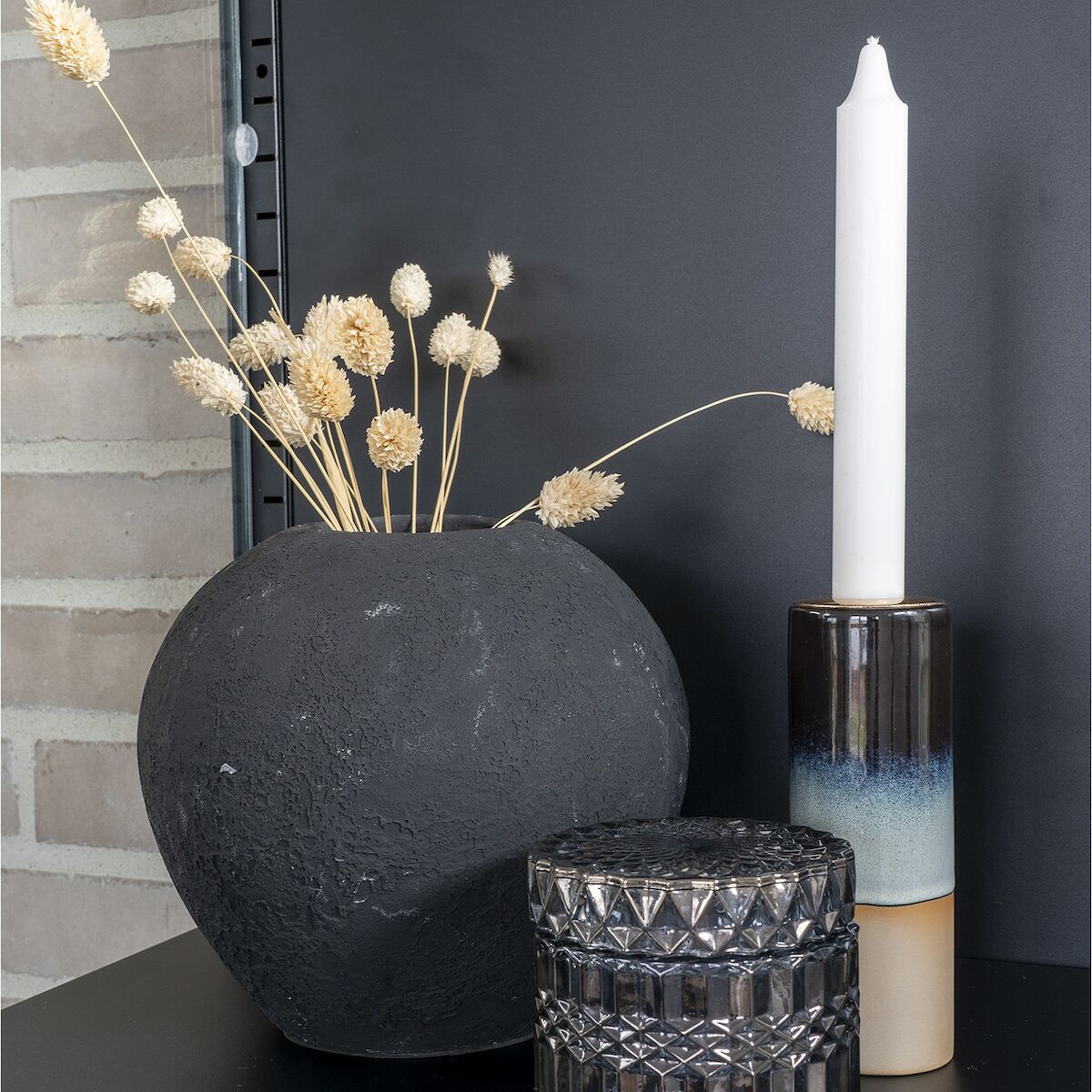 House Nordic kynttilänjalka 15 cm tummansininen/vaaleansininen