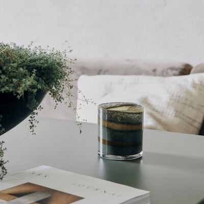 House Doctor Blur kynttilänjalka Ø9 cm ruskea