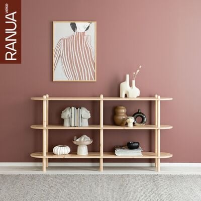 Askel avohylly 165x35x86 cm puuvalmis