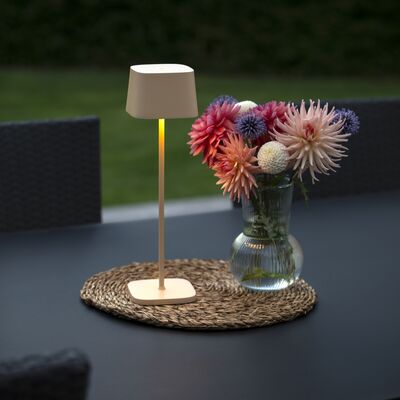 Konstsmide Capri ladattava pöytävalaisin sisä-/ulkokäyttöön vihreä