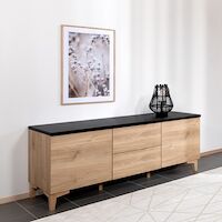Niklas tv-taso 150 cm N5.1 hunaja tammi/musta
