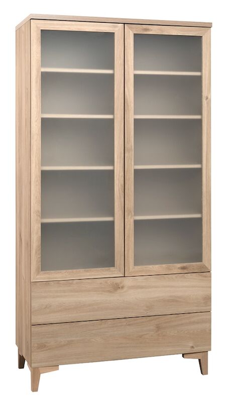 Niklas korkea vitriini 100 cm N7.4 hunaja tammi