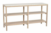 Rowico Orwel konsolipöytä 140x75 cm beige/valkopesty tammi