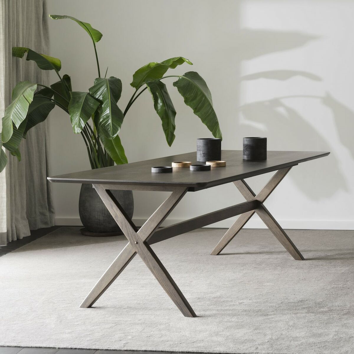 Rowico Home Calverton ruokapöytä 230x95 cm ruskea tammi