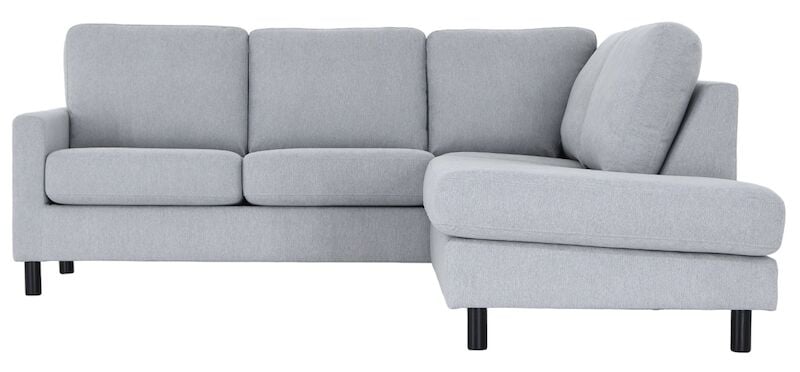 Havu avokulmasohva oikea vaaleanharmaa Genova 84