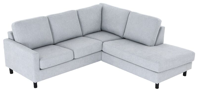 Havu avokulmasohva oikea vaaleanharmaa Genova 84