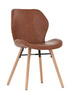 Keto tuoli konjakki retro 691B PU-keinonahka, tammi jalat