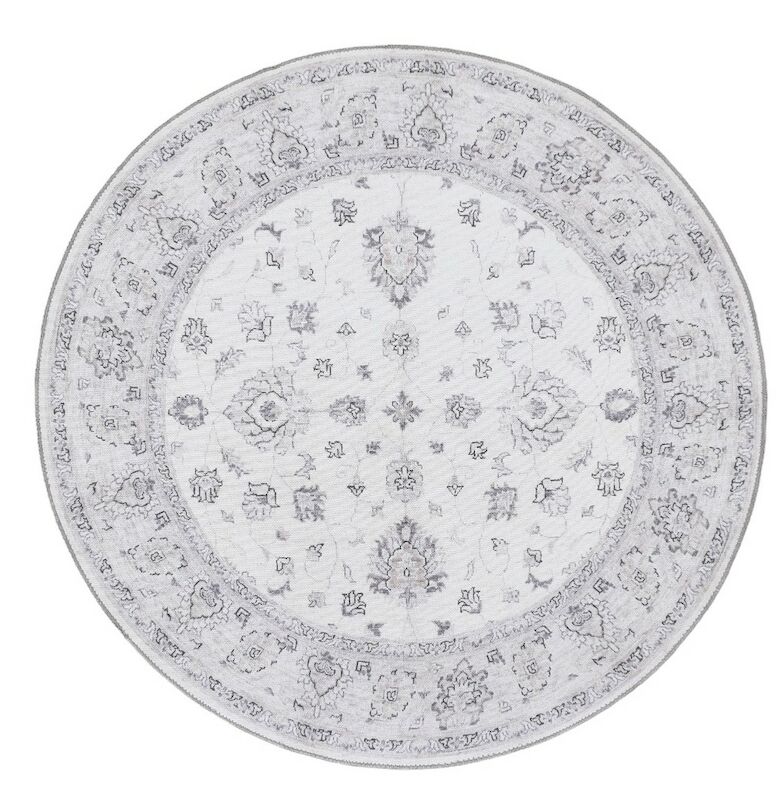 Lahore matto pyöreä harmaa