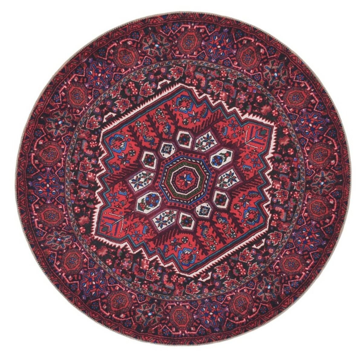 Veke Orient matto 120 cm pyöreä punainen