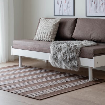 Myytti puuvillamatto 80x200 cm musta/valkoinen