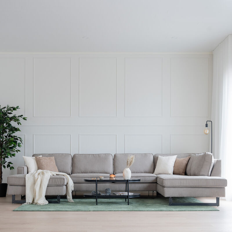 Macho U-kulmasohva oikea Kitti Soro 23, mustat jalat