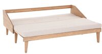 Retro 3-istuttava vuodesohvapaketti antiikki, beige Lars 07 patjasarja levitettynä
