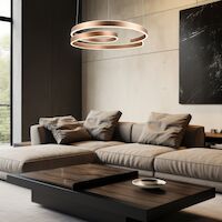 Trio Marnie LED-riippuvalaisin Ø65 cm musta/kulta
