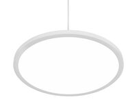 Trio Tray LED-riippuvalaisin Ø40 cm mattavalkoinen lähikuva varjostimesta valo päällä