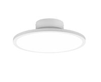 Trio Tray LED-kattoplafondi Ø40 cm mattavalkoinen valo päällä