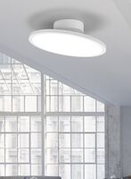 Trio Tray LED-kattoplafondi Ø40 cm mattavalkoinen