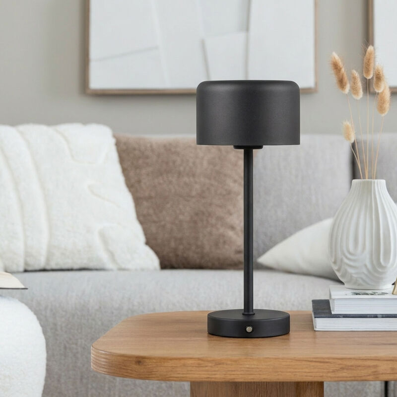 Trio Jeff ladattava LED-pöytävalaisin mattamusta