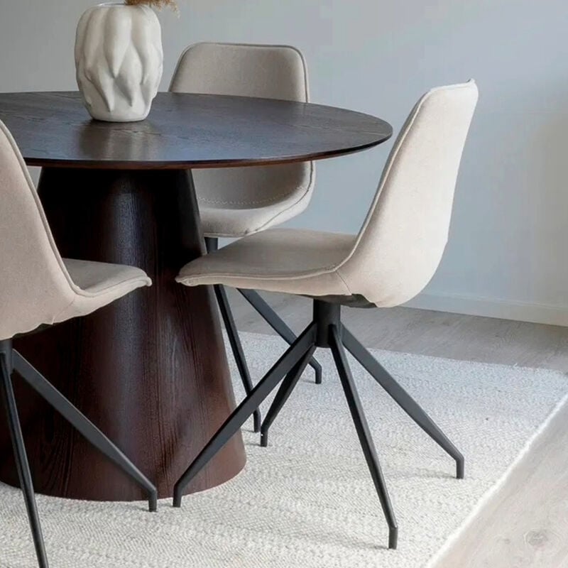 House Nordic Monaco kääntyvä tuoli hiekka HN1230, mustat jalat