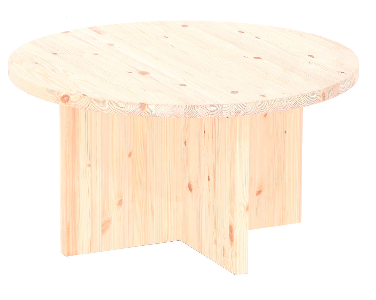 Havu pyöreä sohvapöytä Ø80 cm puuvalmis 2-laatuinen