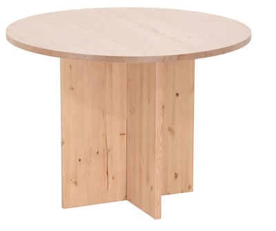 Havu pyöreä ruokapöytä Ø100 cm puuvalmis 2-laatuinen