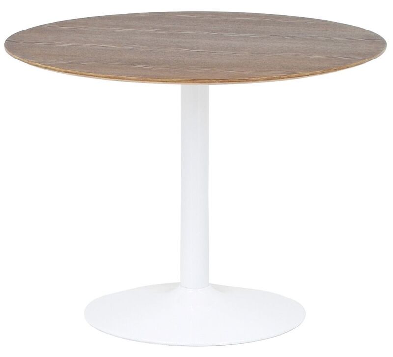Bari pyöreä ruokapöytä Ø100 cm ruskea/valkoinen