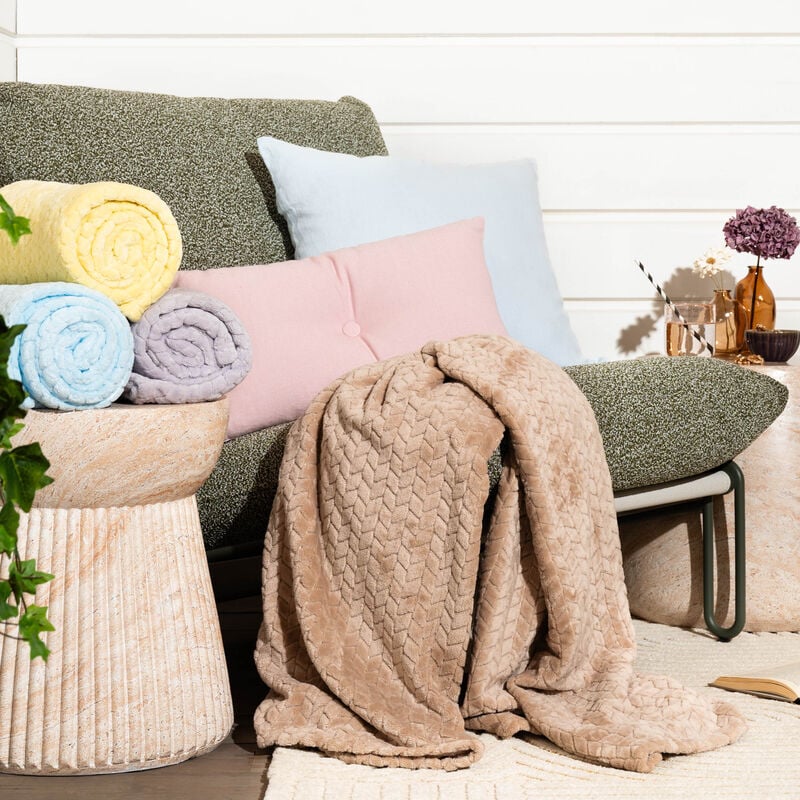 4Living Mila torkkupeitto 125x150 cm beige