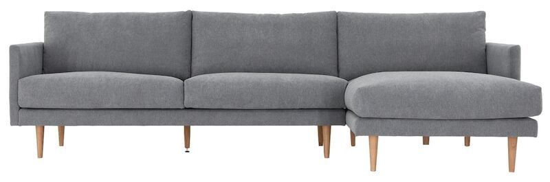Huurre divaanisohva oikea, Rodeo 104 harmaa, jalka J-138 tammi