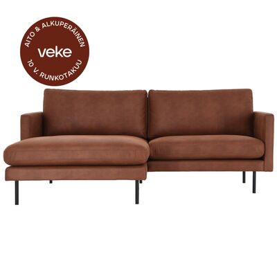 Scandic Copenhagen mini divaanisohva vasen, ruskea Colorado 05 bonded-nahka