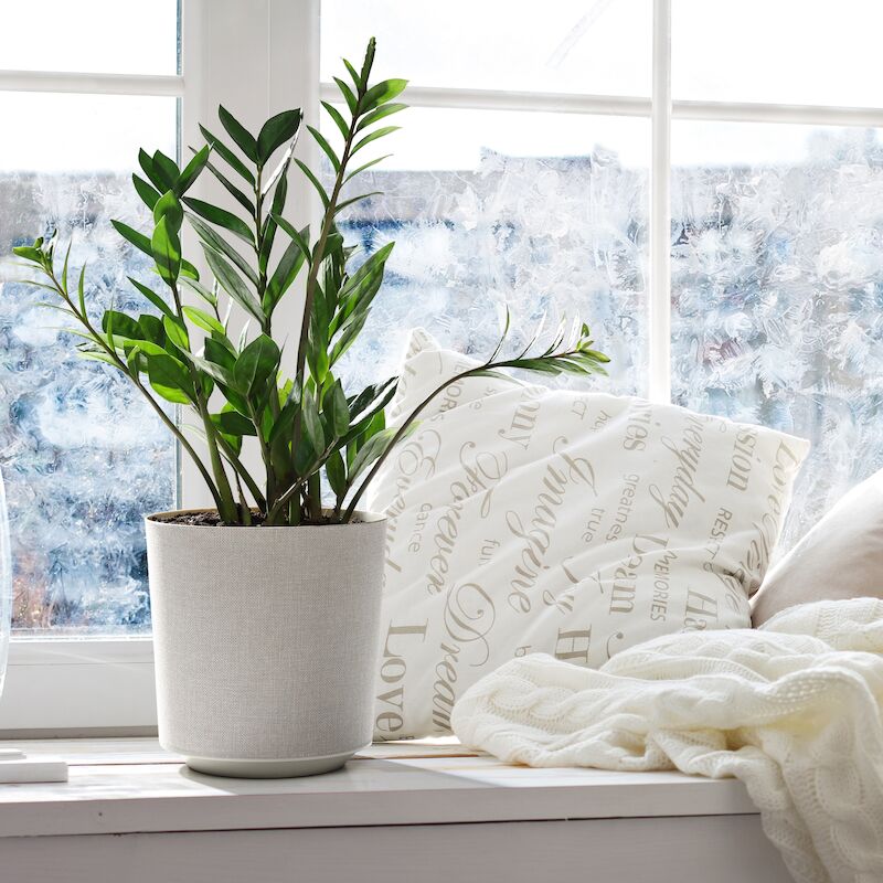 4Living Gama Textil ruukku Ø25 cm luonnonvalkoinen