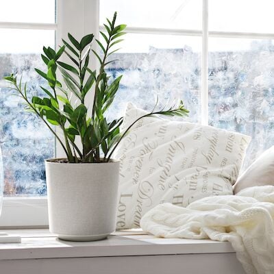 4Living Gama Textil ruukku Ø25 cm luonnonvalkoinen