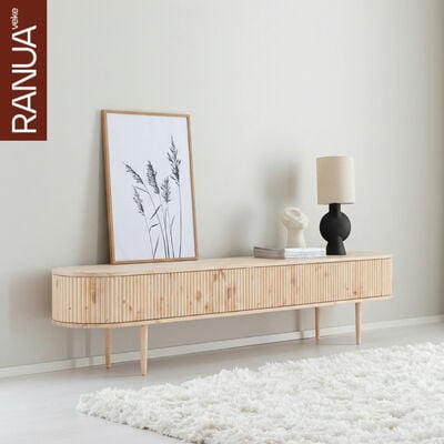 Taimi tv-taso 209x41x47 cm puuvalmis rakennussarja