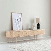 Taimi tv-taso 209x41x47 cm puuvalmis rakennussarja