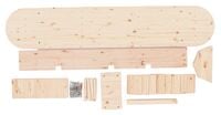 Taimi tv-taso 209x41x47 cm puuvalmis rakennussarjan osat