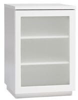 Anton kaappi A1.4 50 cm, maitolasiovi, valkoinen/valkoinen