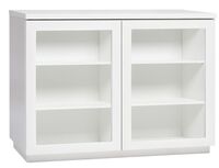 Anton kaappi A2.3 100 cm, lasiovet valkoinen/valkoinen