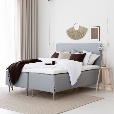 Unia Kulta runkopatjapaketti 160x200 L luonnonkumi, beige Samoa 1, shampanja jal