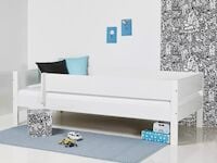Manis-h Huxie lasten sänky laidoilla 70x160 cm valkoinen