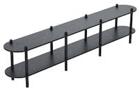 Askel korkea tv-taso 230x35x53,5 cm hiili