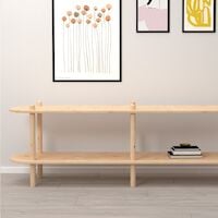 Askel korkea tv-taso 230x35x53,5 cm puuvalmis