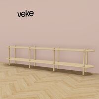 Askel korkea tv-taso 230x35x53,5 cm puuvalmis