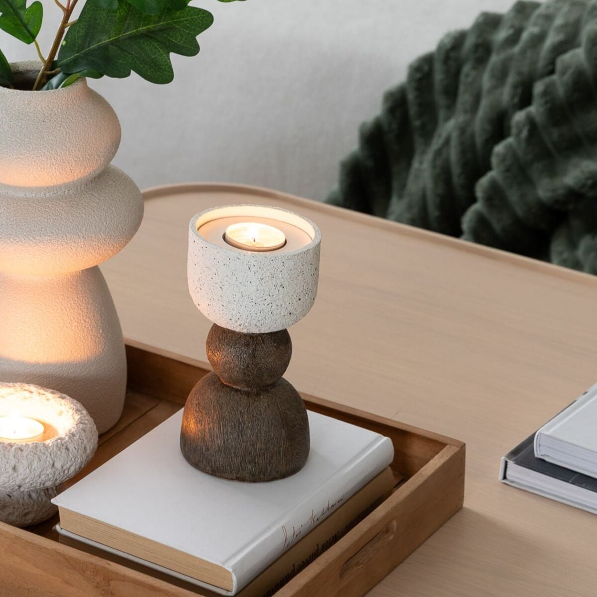 Bloomingville Marjun kynttilänjalka ruskea