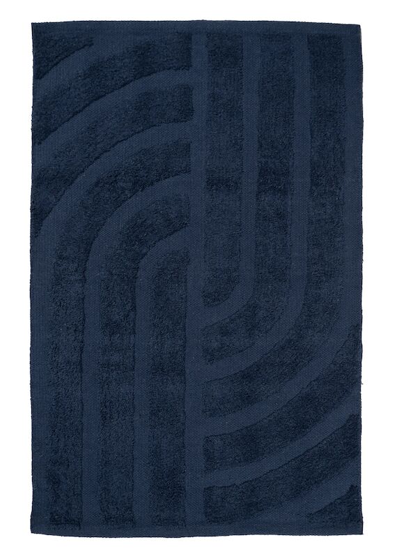 Laine kylpyhuoneenmatto 60x90 cm tummansininen