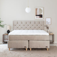 Unia Platina jenkkisänkypaketti 160-180, tammi jalat, beige Voque 02