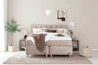 Unia Platina jenkkisänkypaketti 160-180, tammi jalat, beige Voque 02