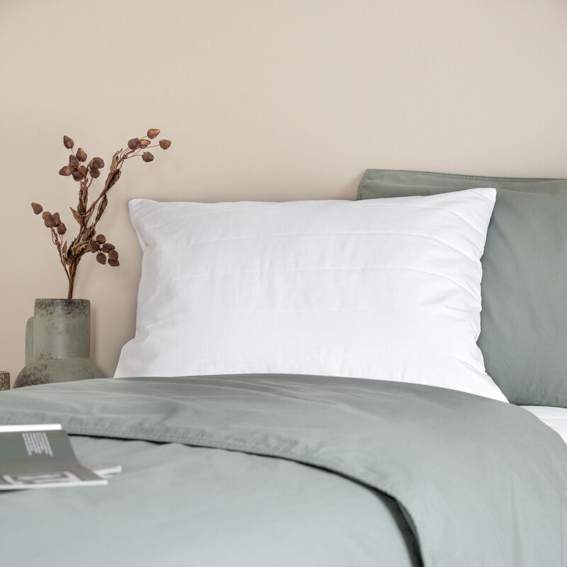 Unia Unto tikattu tyynysuojus 50x60 cm valkoinen